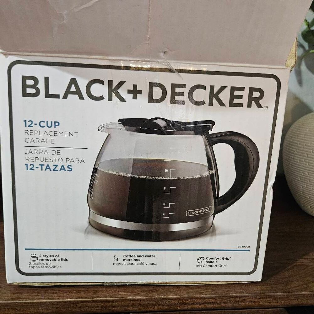 Black & Decker GC3000B 12-Cup Replacement Carafe, Black, Each